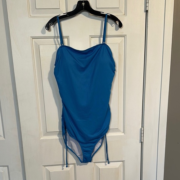 NWOT Blue One Piece Swim suit size large - Picture 1 of 7